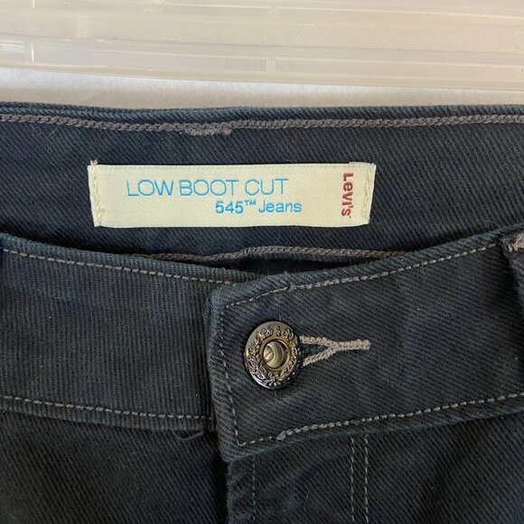 Levi's 545 Low Bootcut Jeans Women's Size 12M (31 x 30) Black Mid Rise - Picture 9 of 11